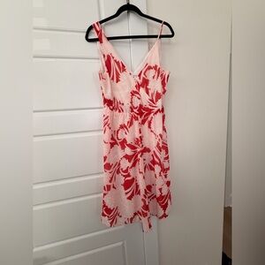 Club Monaco Size 8 Asymmetrical Nahala Red Sleeveless Dress